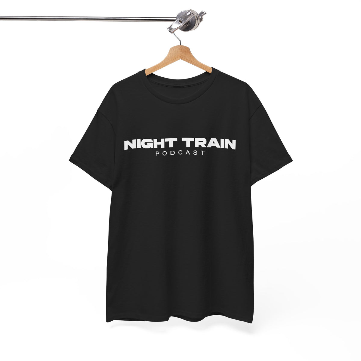 Night Train Podcast T-Shirt — Bold Logo Tee for Fans