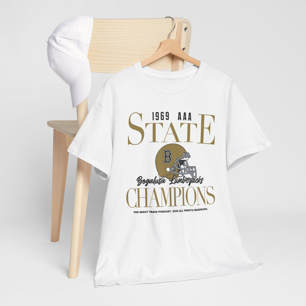 Champions Football Tee – 1969 AAA State Champions Helmet Design