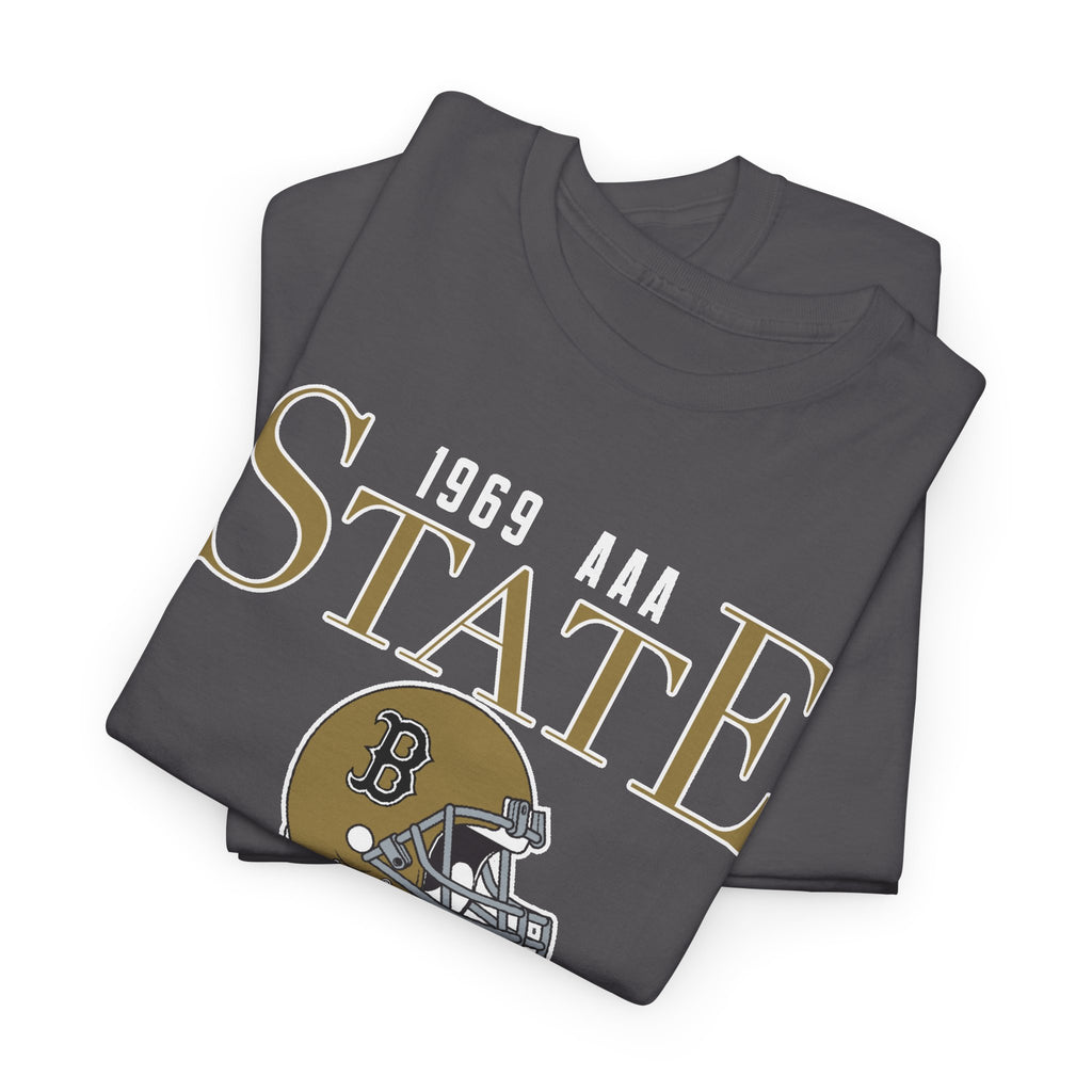 State Champions 1969 Football Helmet Tee — Vintage High School Champion Shirt