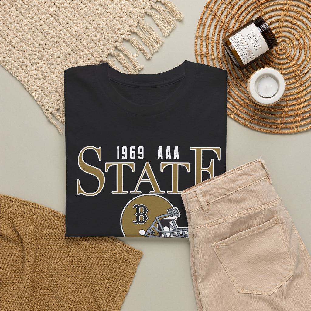 State Champions 1969 Football Helmet Tee — Vintage High School Champion Shirt