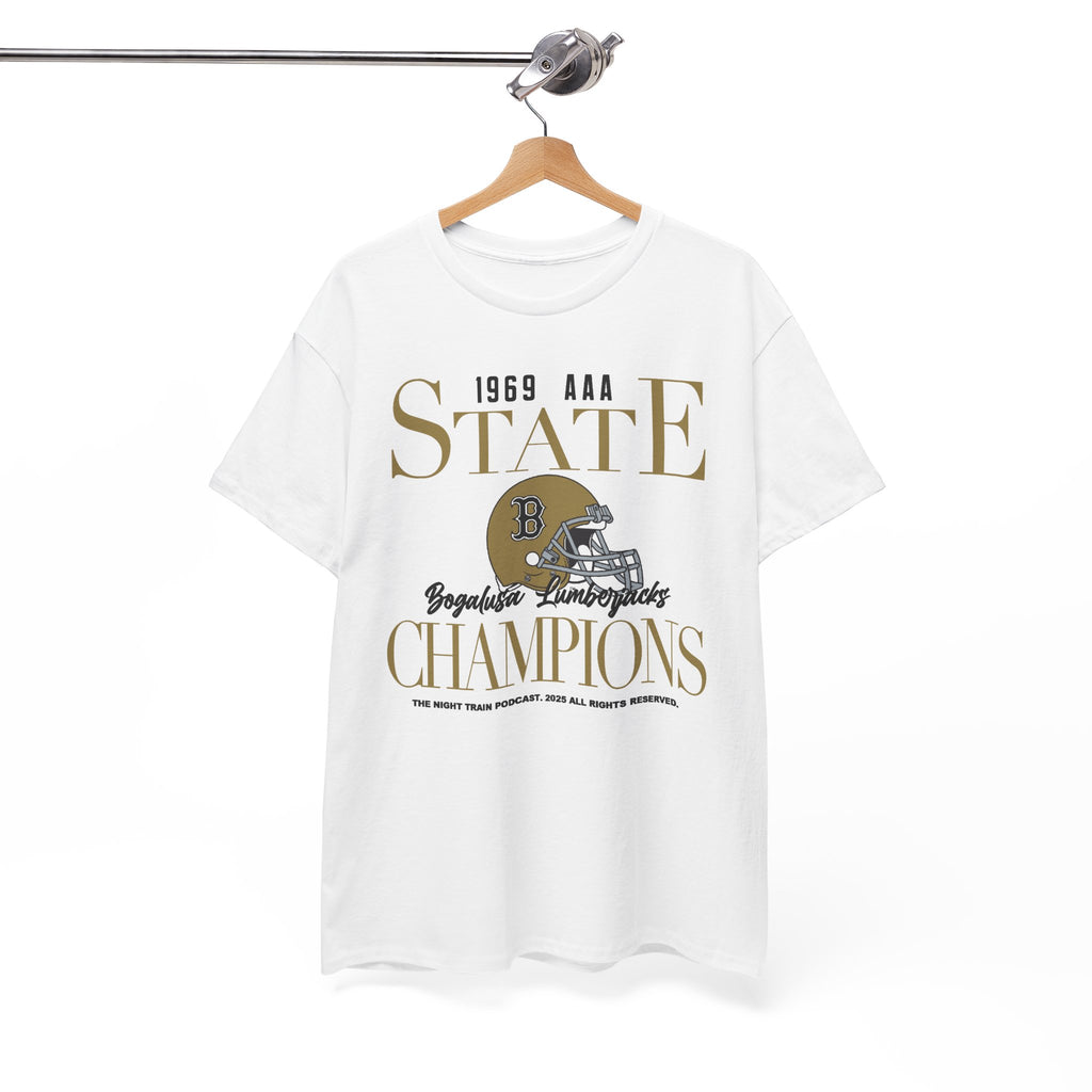 Champions Football Tee – 1969 AAA State Champions Helmet Design