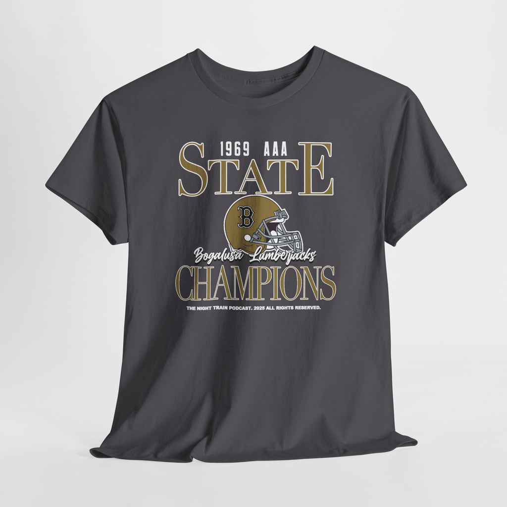State Champions 1969 Football Helmet Tee — Vintage High School Champion Shirt