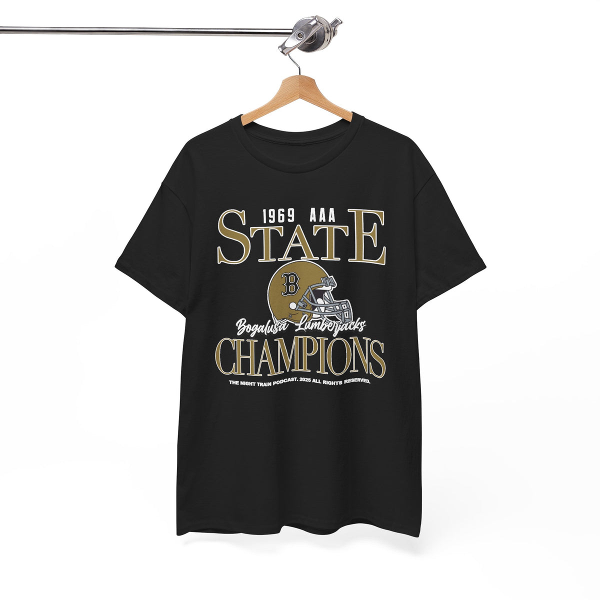 State Champions 1969 Football Helmet Tee — Vintage High School Champion Shirt