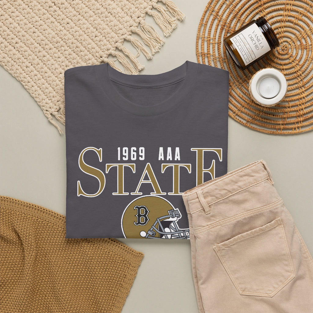 State Champions 1969 Football Helmet Tee — Vintage High School Champion Shirt