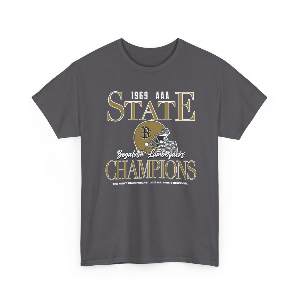 State Champions 1969 Football Helmet Tee — Vintage High School Champion Shirt