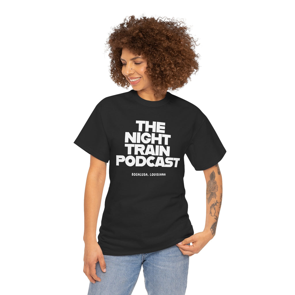 The Night Train Podcast T-Shirt — Bold Logo Tee (Bogalusa, Louisiana)
