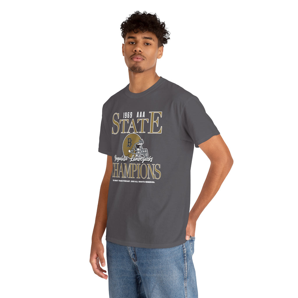 State Champions 1969 Football Helmet Tee — Vintage High School Champion Shirt