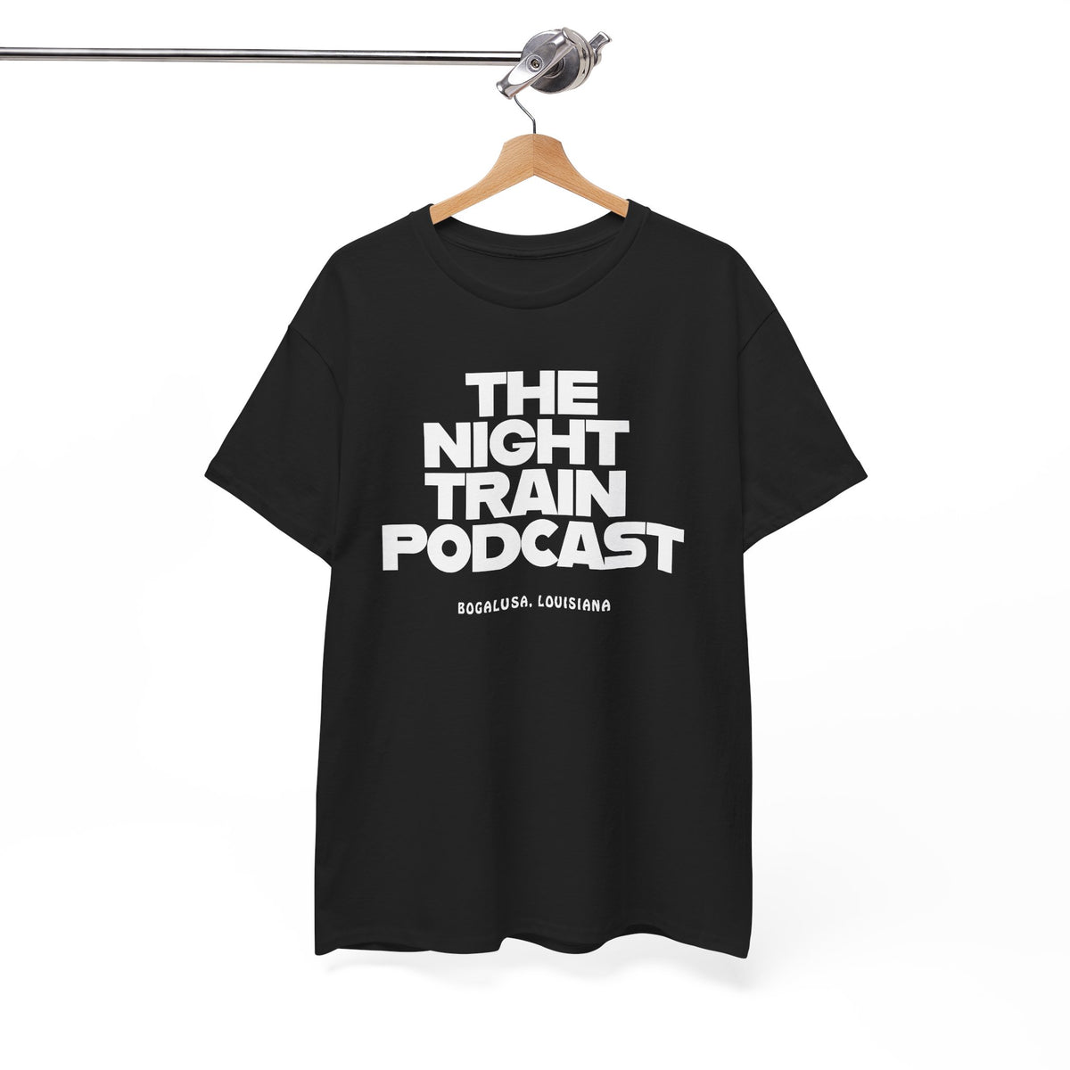 The Night Train Podcast T-Shirt — Bold Logo Tee (Bogalusa, Louisiana)