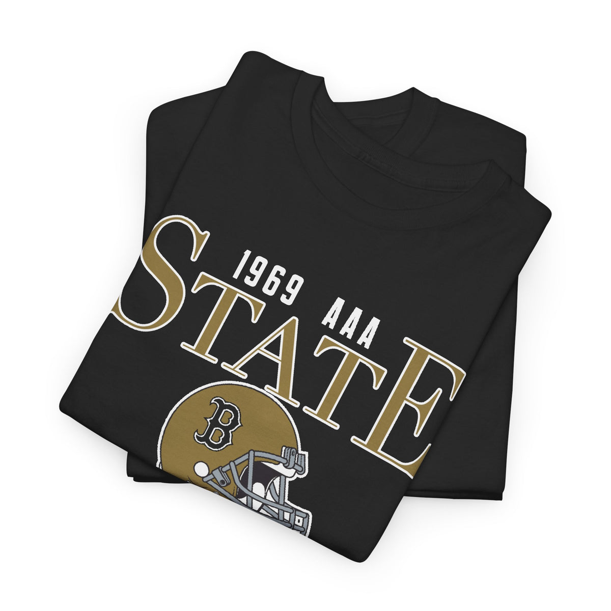State Champions 1969 Football Helmet Tee — Vintage High School Champion Shirt