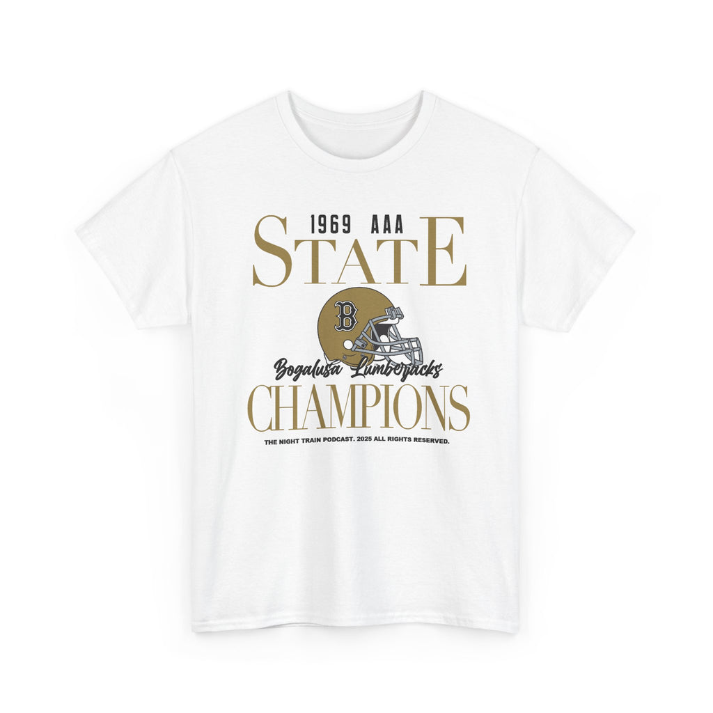 Champions Football Tee – 1969 AAA State Champions Helmet Design