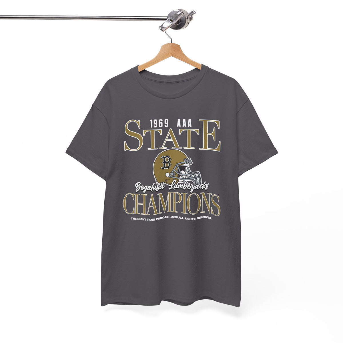 State Champions 1969 Football Helmet Tee — Vintage High School Champion Shirt