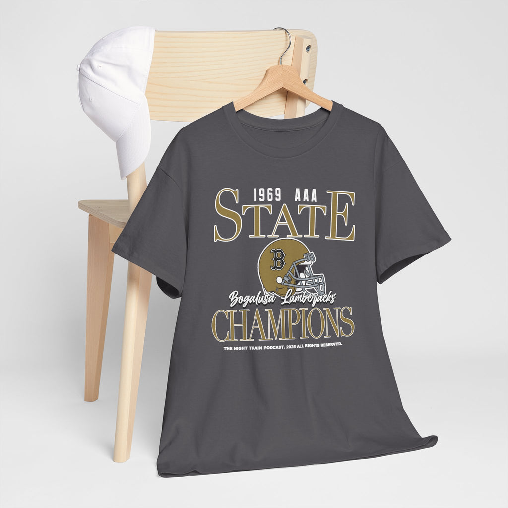 State Champions 1969 Football Helmet Tee — Vintage High School Champion Shirt