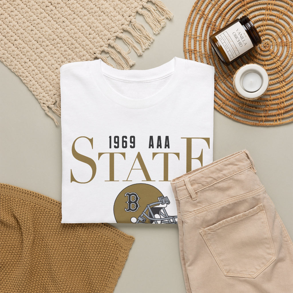 Champions Football Tee – 1969 AAA State Champions Helmet Design