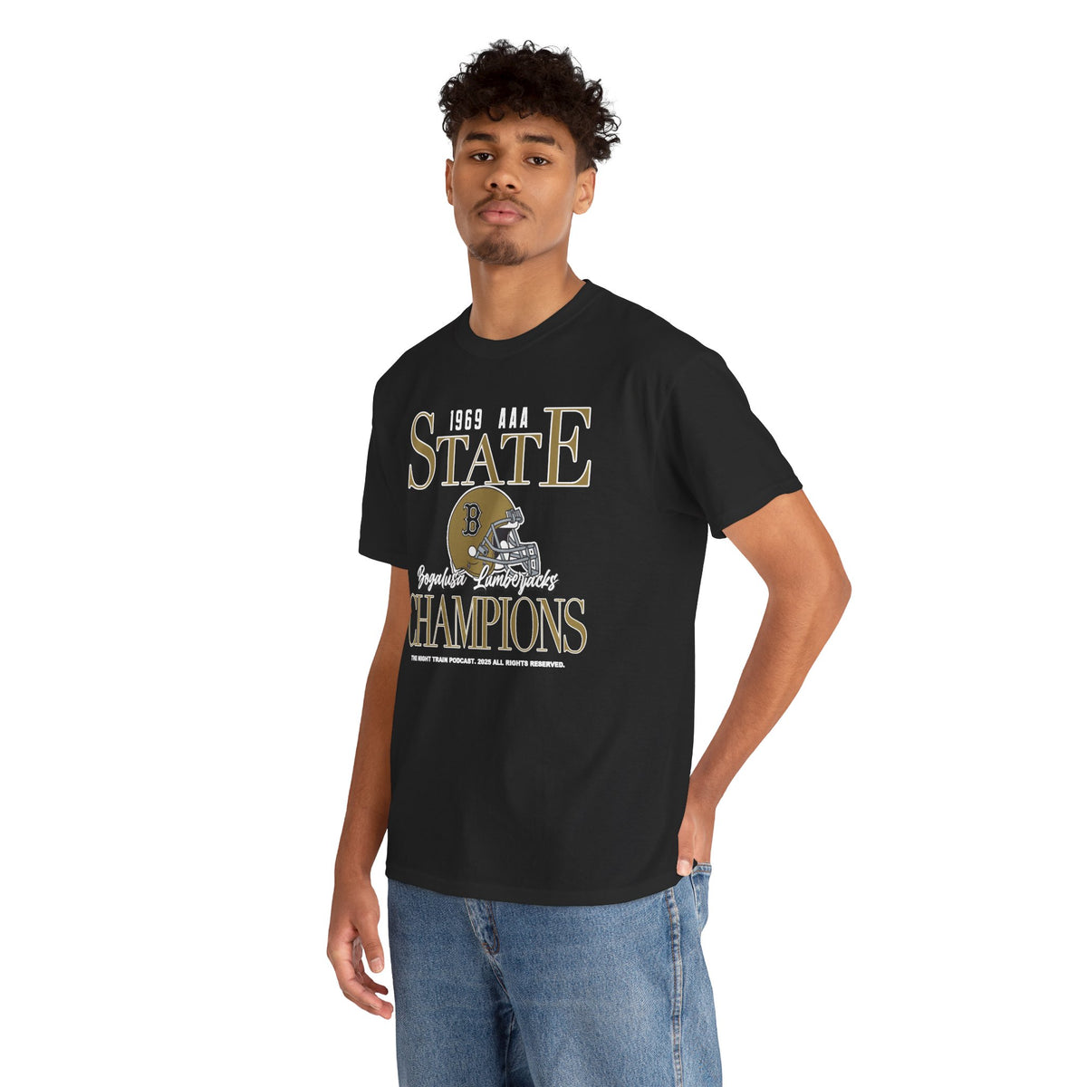 State Champions 1969 Football Helmet Tee — Vintage High School Champion Shirt