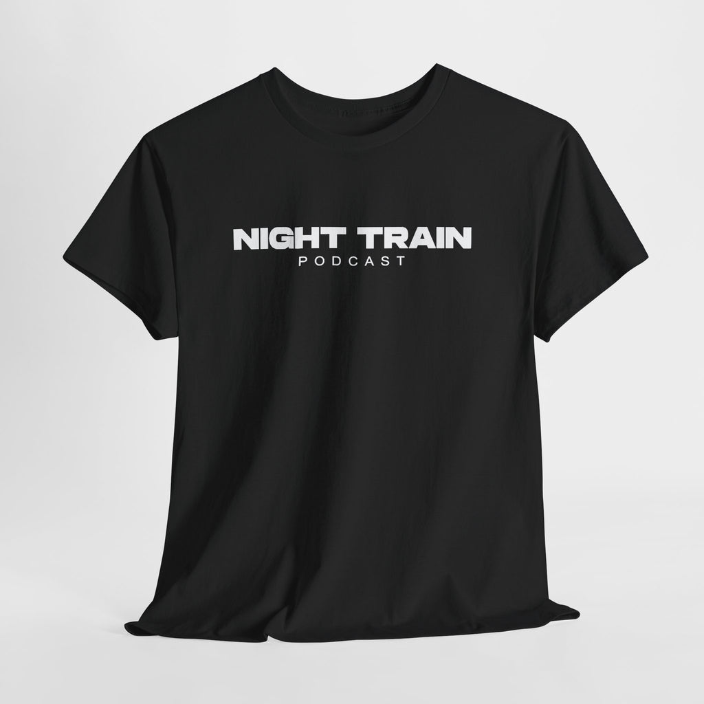 Night Train Podcast T-Shirt — Bold Logo Tee for Fans