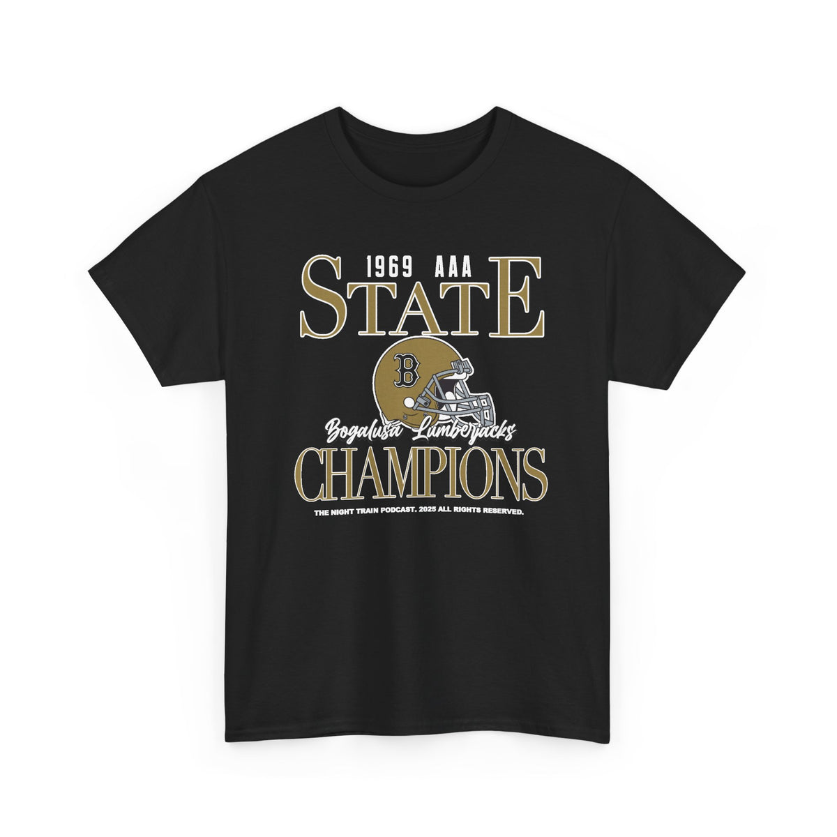 State Champions 1969 Football Helmet Tee — Vintage High School Champion Shirt